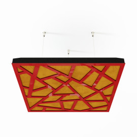Acoustic Ceiling Panels «Skyross-F» Red Gloss