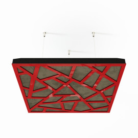 Acoustic Ceiling Panels «Skyross-F» Red Gloss