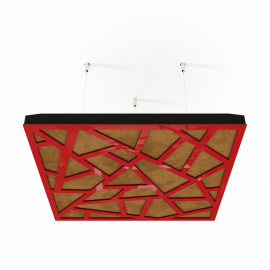 Acoustic Ceiling Panels «Skyross-F» Red Gloss