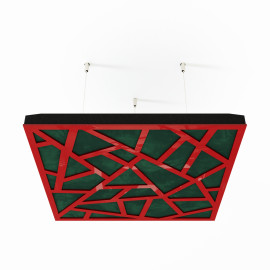 Acoustic Ceiling Panels «Skyross-F» Red Gloss
