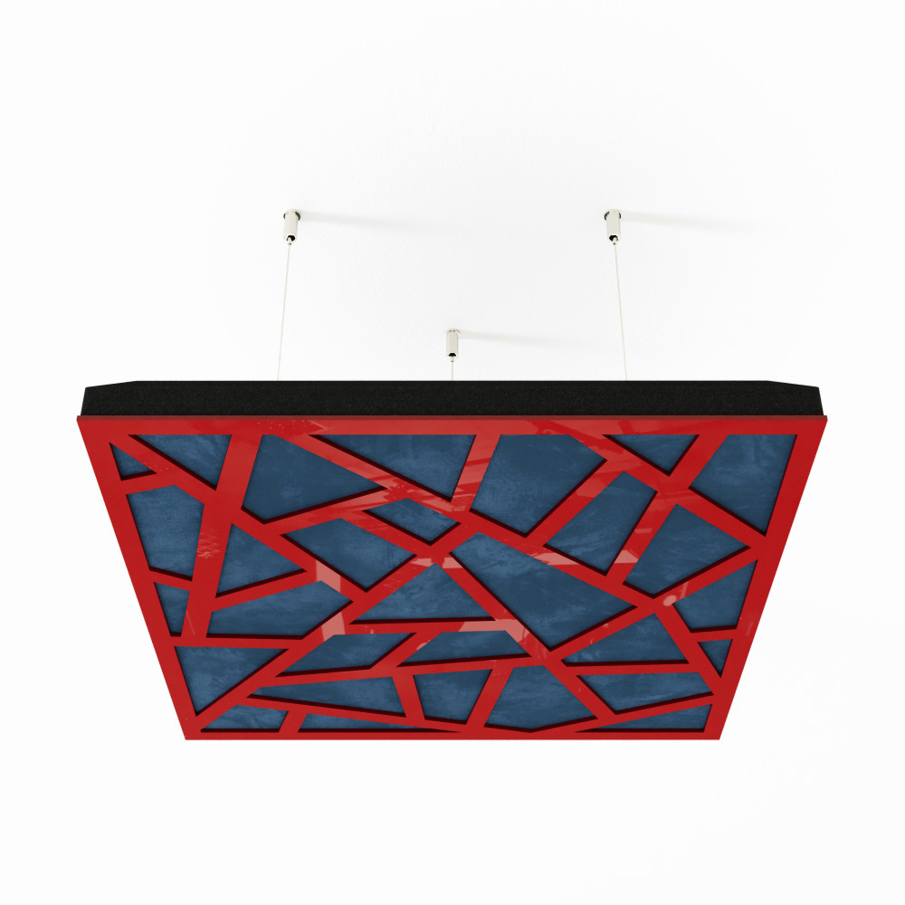 Acoustic Ceiling Panels «Skyross-F» Red Gloss