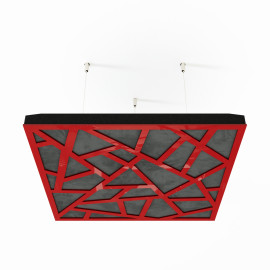 Acoustic Ceiling Panels «Skyross-F» Red Gloss