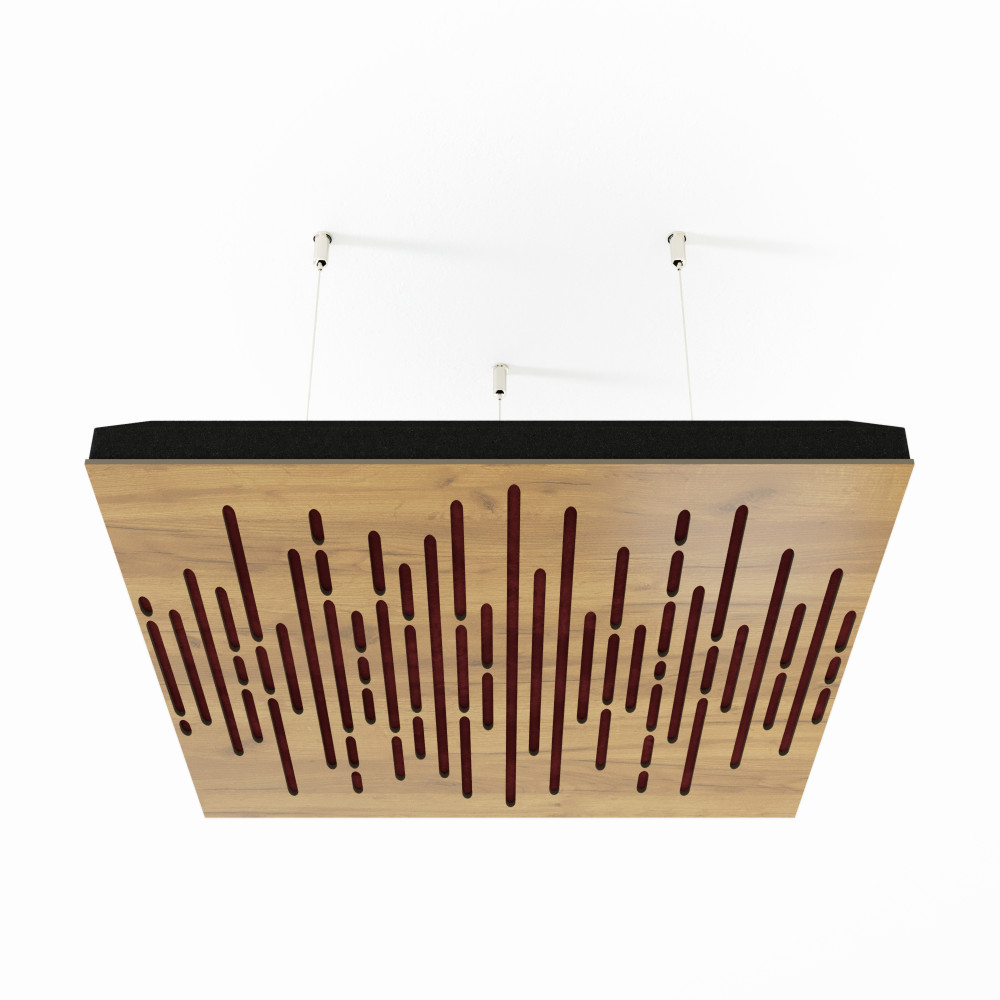 Acoustic Ceiling Panels «Wave-F» Oak