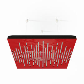 Acoustic Ceiling Panels «Wave-F» Red Gloss
