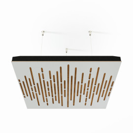 Acoustic Ceiling Panels «Wave-F» White 