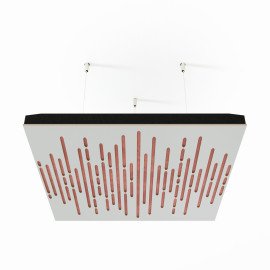 Acoustic Ceiling Panels «Wave-F» White 