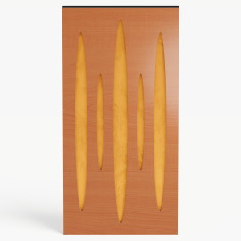 Narrow Acoustic Panel "Pulsar-F Fabric" Cherry