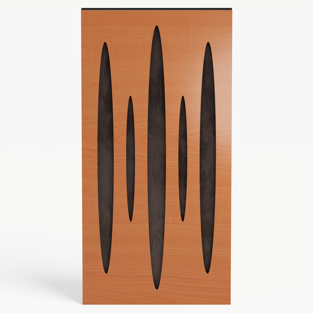 Narrow Acoustic Panel "Pulsar-F Fabric" Cherry