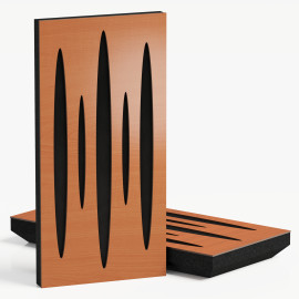 Narrow Acoustic Panel "Pulsar-F Fabric" Cherry