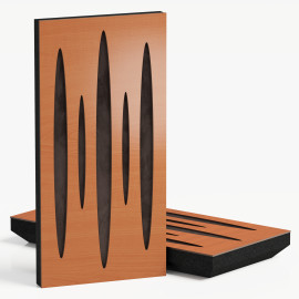 Narrow Acoustic Panel "Pulsar-F Fabric" Cherry