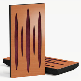 Narrow Acoustic Panel "Pulsar-F Fabric" Cherry