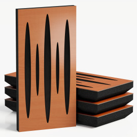 Narrow Acoustic Panel "Pulsar-F Fabric" Cherry