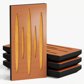 Narrow Acoustic Panel "Pulsar-F Fabric" Cherry