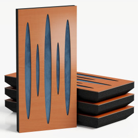 Narrow Acoustic Panel "Pulsar-F Fabric" Cherry