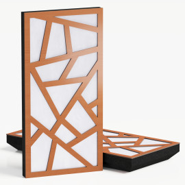 Narrow Acoustic Panel "Skyross-F Fabric" Cherry