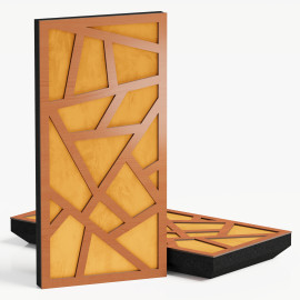 Narrow Acoustic Panel "Skyross-F Fabric" Cherry