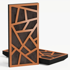 Narrow Acoustic Panel "Skyross-F Fabric" Cherry