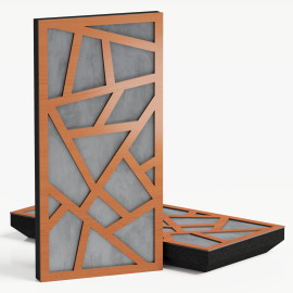 Narrow Acoustic Panel "Skyross-F Fabric" Cherry