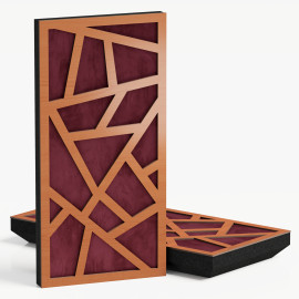 Narrow Acoustic Panel "Skyross-F Fabric" Cherry