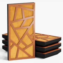 Narrow Acoustic Panel "Skyross-F Fabric" Cherry