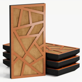 Narrow Acoustic Panel "Skyross-F Fabric" Cherry