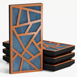 Narrow Acoustic Panel "Skyross-F Fabric" Cherry