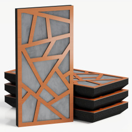 Narrow Acoustic Panel "Skyross-F Fabric" Cherry