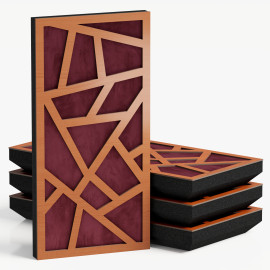 Narrow Acoustic Panel "Skyross-F Fabric" Cherry