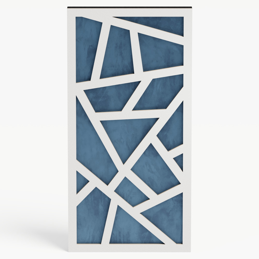 Narrow Acoustic Panel "Skyross-F Fabric" White 