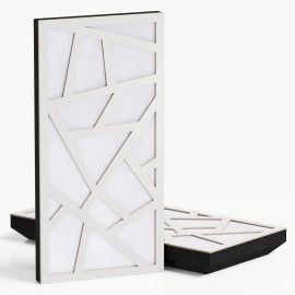 Narrow Acoustic Panel "Skyross-F Fabric" White 