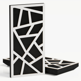 Narrow Acoustic Panel "Skyross-F Fabric" White 