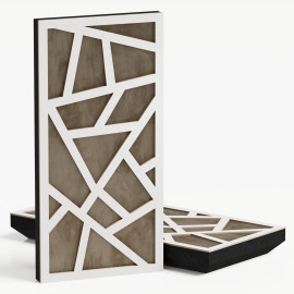 Narrow Acoustic Panel "Skyross-F Fabric" White 