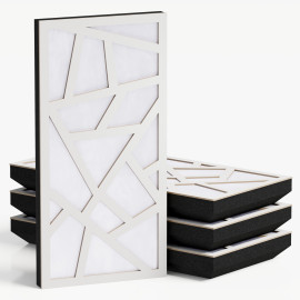 Narrow Acoustic Panel "Skyross-F Fabric" White 