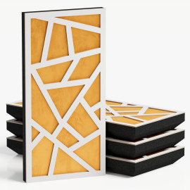 Narrow Acoustic Panel "Skyross-F Fabric" White 