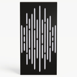 Narrow Acoustic Panel "Wave-F Fabric" Black