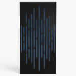 Narrow Acoustic Panel "Wave-F Fabric" Black