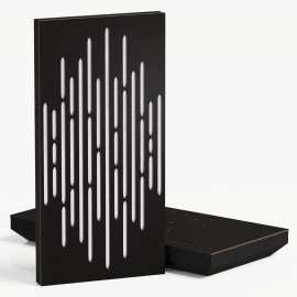 Narrow Acoustic Panel "Wave-F Fabric" Black