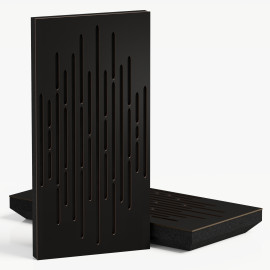 Narrow Acoustic Panel "Wave-F Fabric" Black