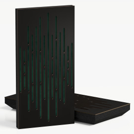 Narrow Acoustic Panel "Wave-F Fabric" Black