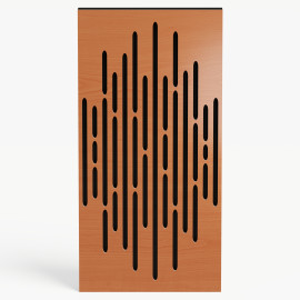 Narrow Acoustic Panel "Wave-F Fabric" Cherry