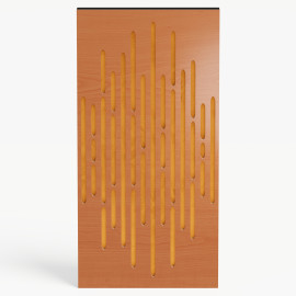 Narrow Acoustic Panel "Wave-F Fabric" Cherry