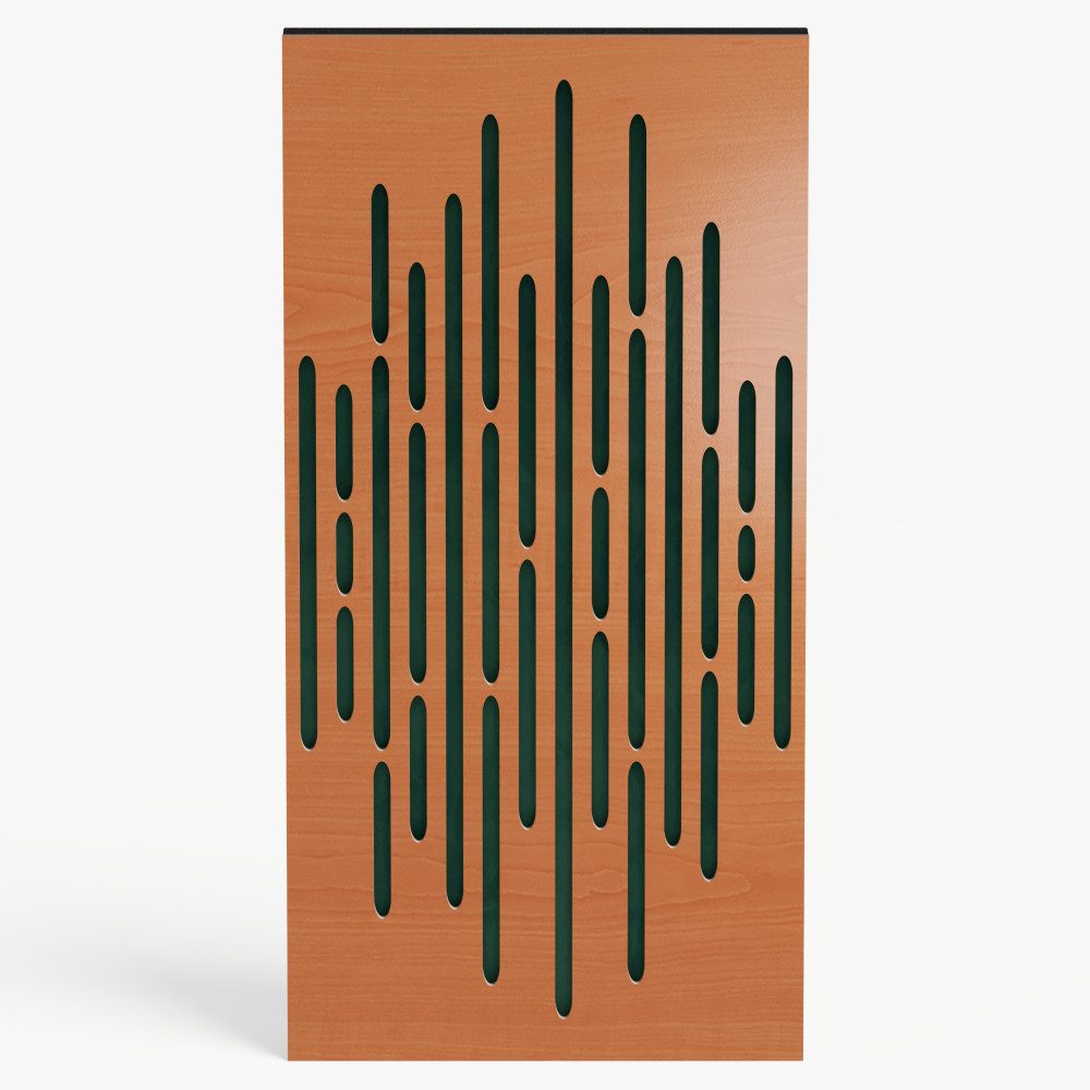 Narrow Acoustic Panel "Wave-F Fabric" Cherry