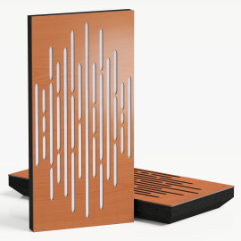 Narrow Acoustic Panel "Wave-F Fabric" Cherry