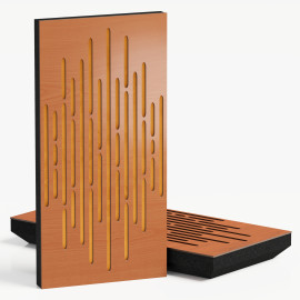 Narrow Acoustic Panel "Wave-F Fabric" Cherry