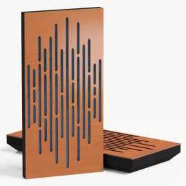 Narrow Acoustic Panel "Wave-F Fabric" Cherry
