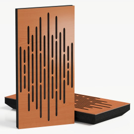 Narrow Acoustic Panel "Wave-F Fabric" Cherry