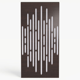 Narrow Acoustic Panel "Wave-F Fabric" Wenge