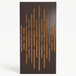 Narrow Acoustic Panel "Wave-F Fabric" Wenge