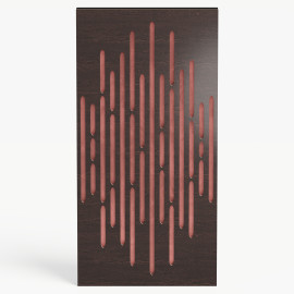 Narrow Acoustic Panel "Wave-F Fabric" Wenge