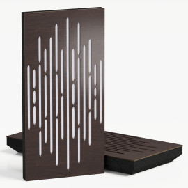 Narrow Acoustic Panel "Wave-F Fabric" Wenge